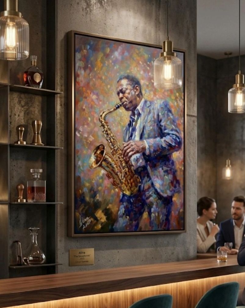 ArteDiAlina.com painting: Black Music